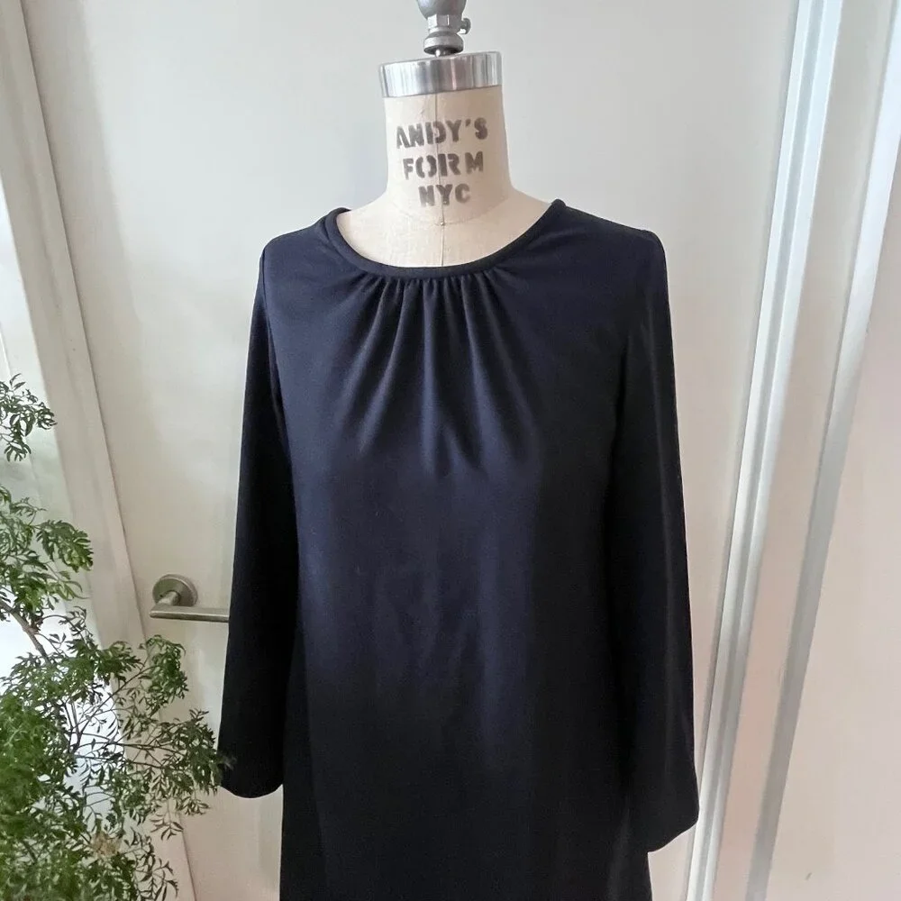 GOAT Navy‎ Wool Minimalist Shift Dress Size 6